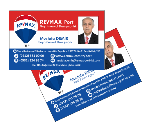 REMAX KARTVİZİT 1000 ADET ÇİFT YÖN BASKI + MAT SELEFON