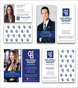 COLDWELL BANKER KARTVİZİT KALIN 700gr KABARTMA LAKLI ÖZEL KESİMLİ